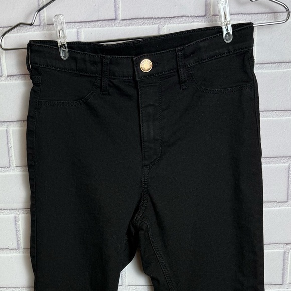 Sleek Black Slim-Fit Jeans with Tapered Legs/girls size 14 - Picture 3 of 8